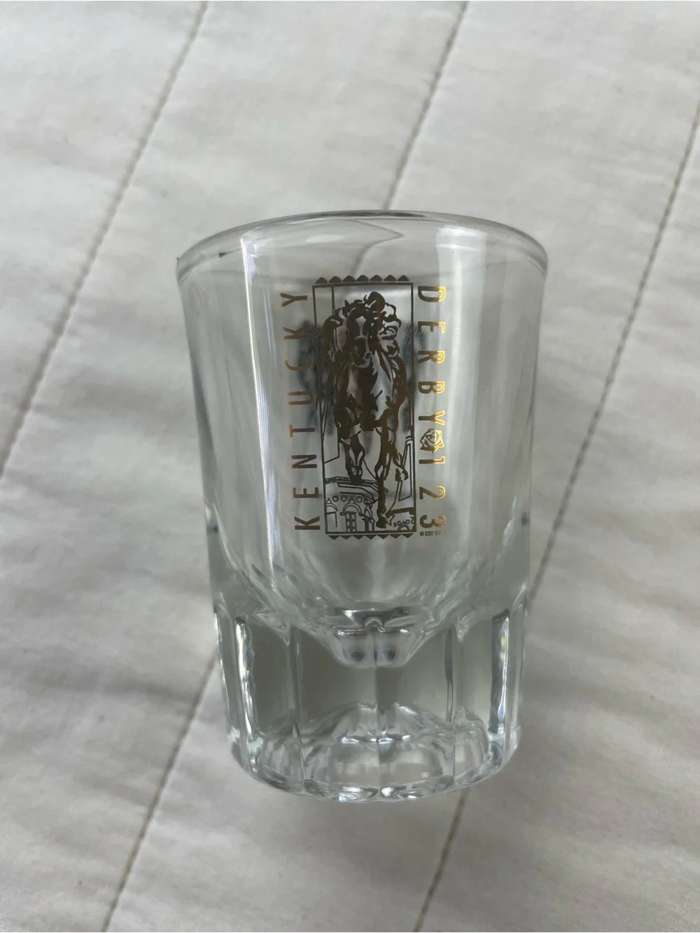 VTG Kentucky Derby 123 (1987) Racing Triple Horse Collectable Shot Glass